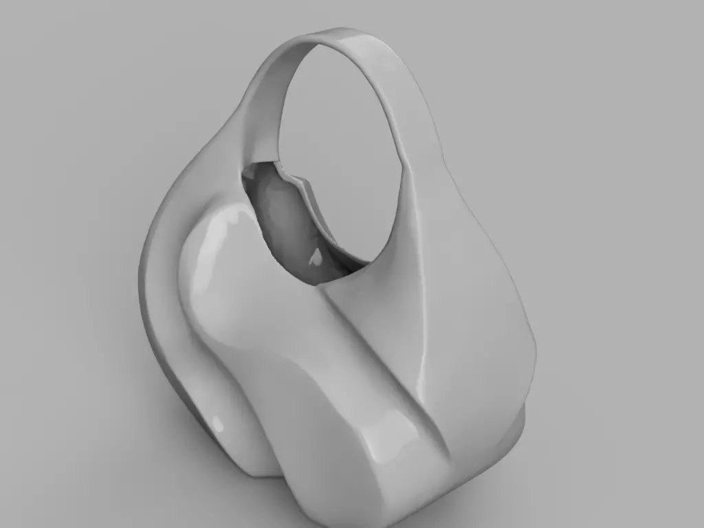 Abstract Fluid Handbag 3D print model_3
