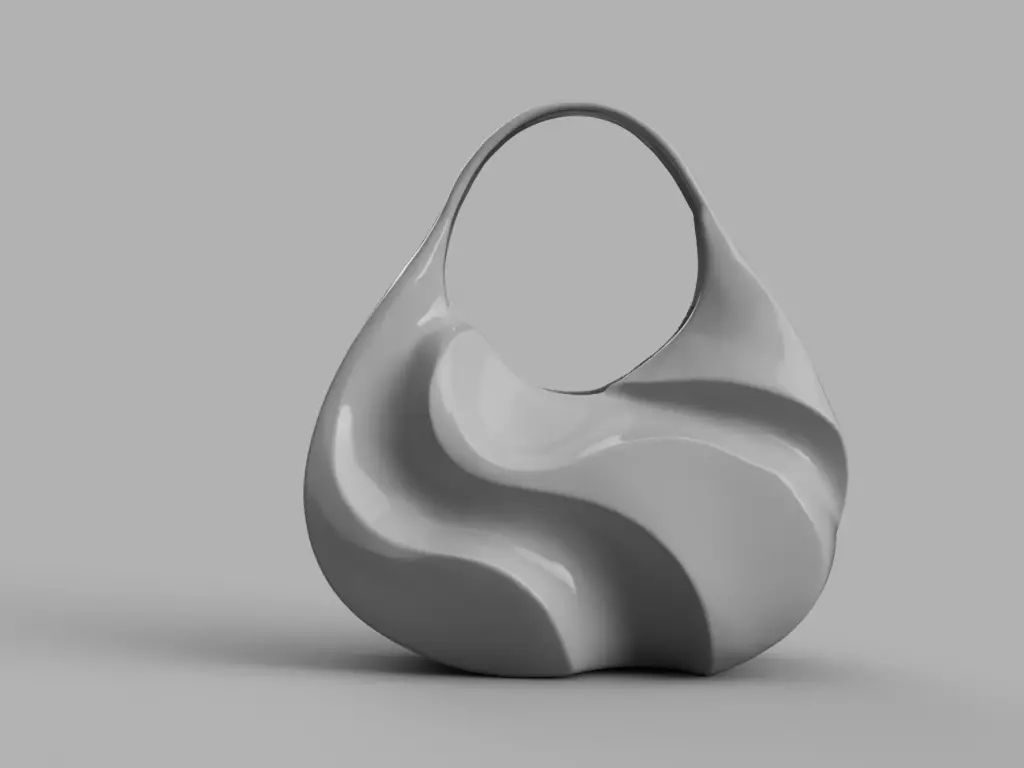 Abstract Fluid Handbag 3D print model_5