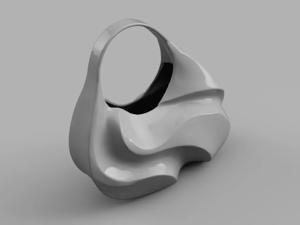 Abstract Fluid Handbag 3D print model_4