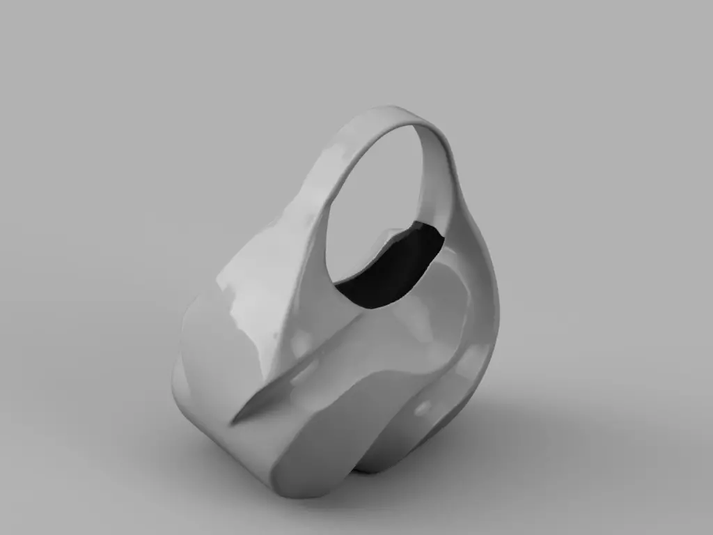 Abstract Fluid Handbag 3D print model_2