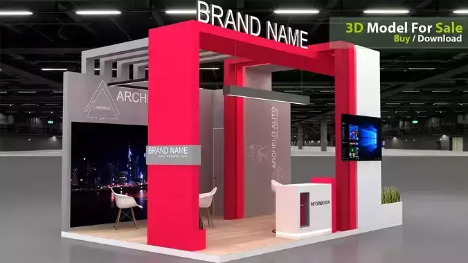 booth 3d model