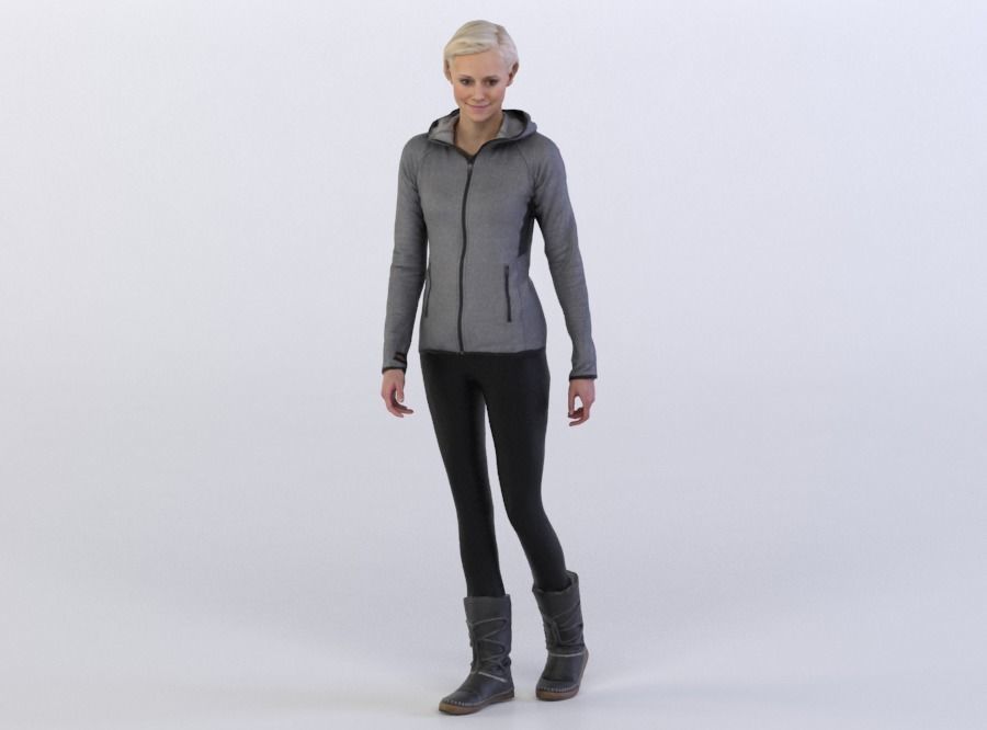 Stephanie 0376 Woman in sportswear 3D model_0