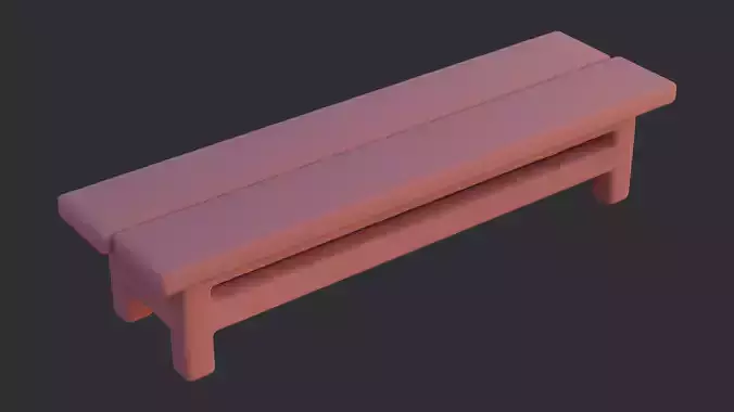 Low Poly Wooden Chair