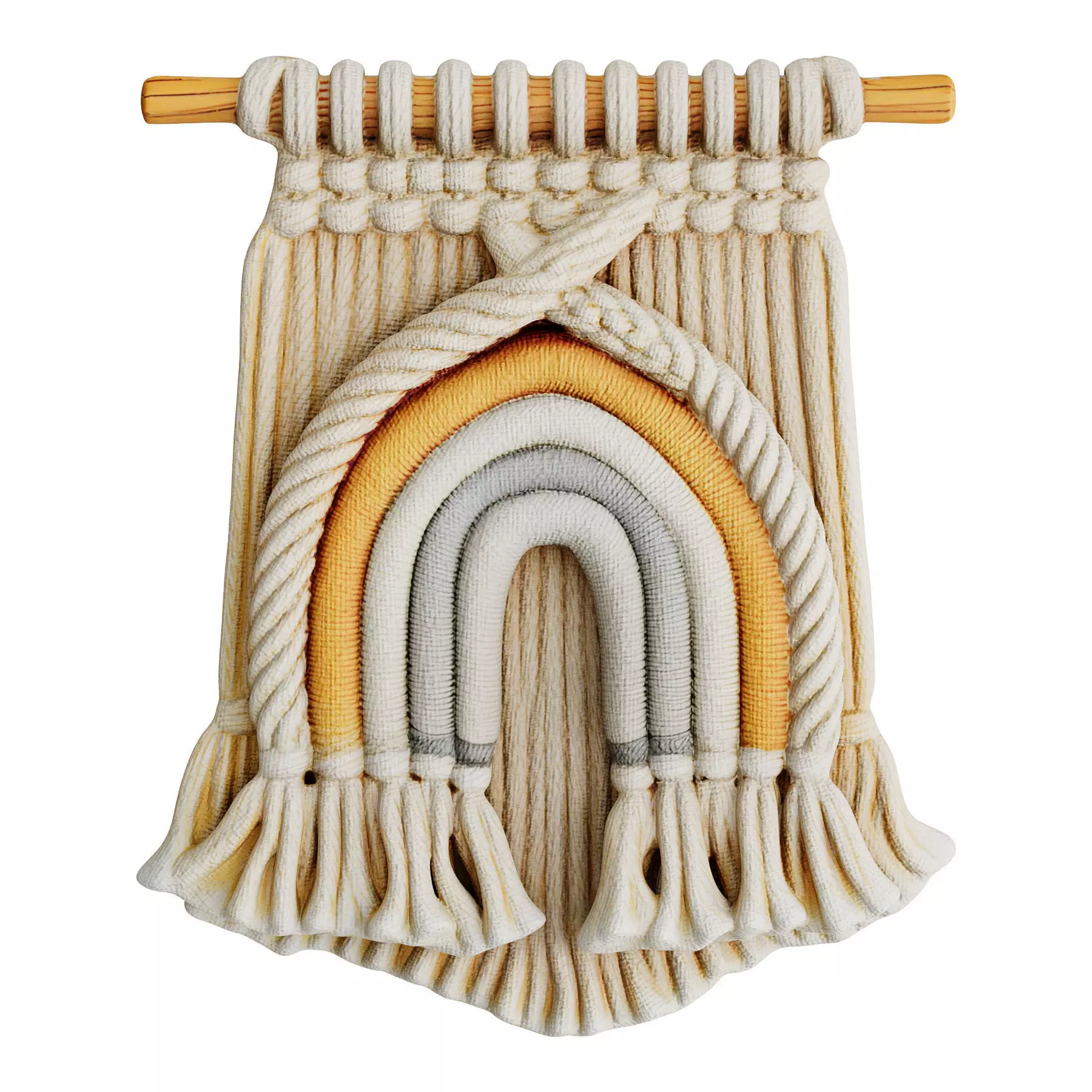 Decorative Woven Rainbow Low-poly 3D model_1