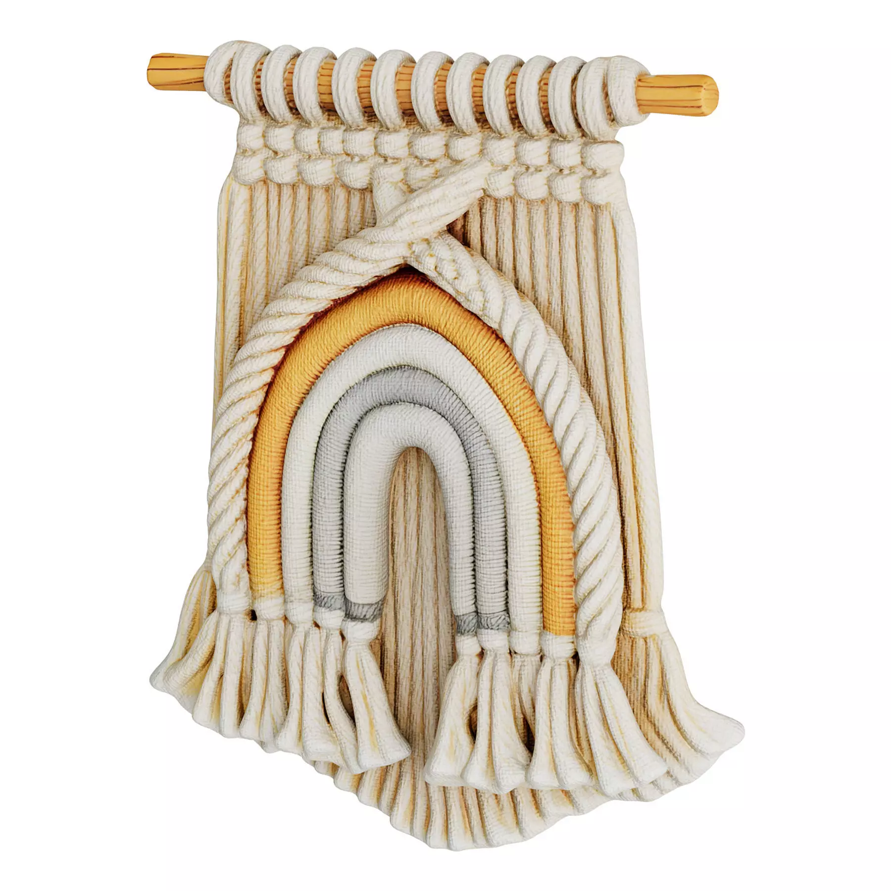 Decorative Woven Rainbow Low-poly 3D model_2