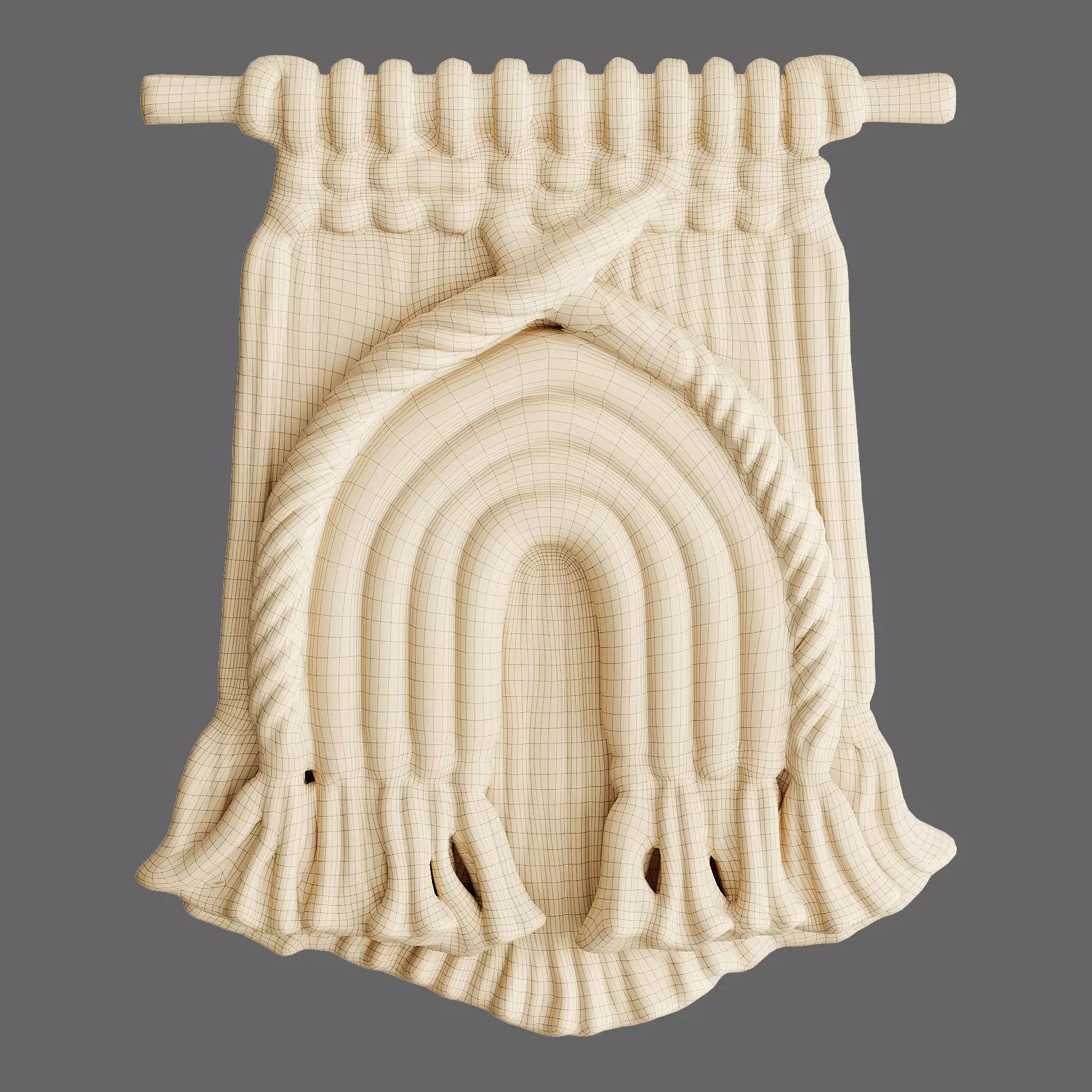 Decorative Woven Rainbow Low-poly 3D model_3