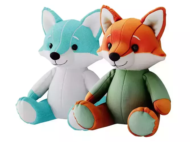Plush Fox Toy Set