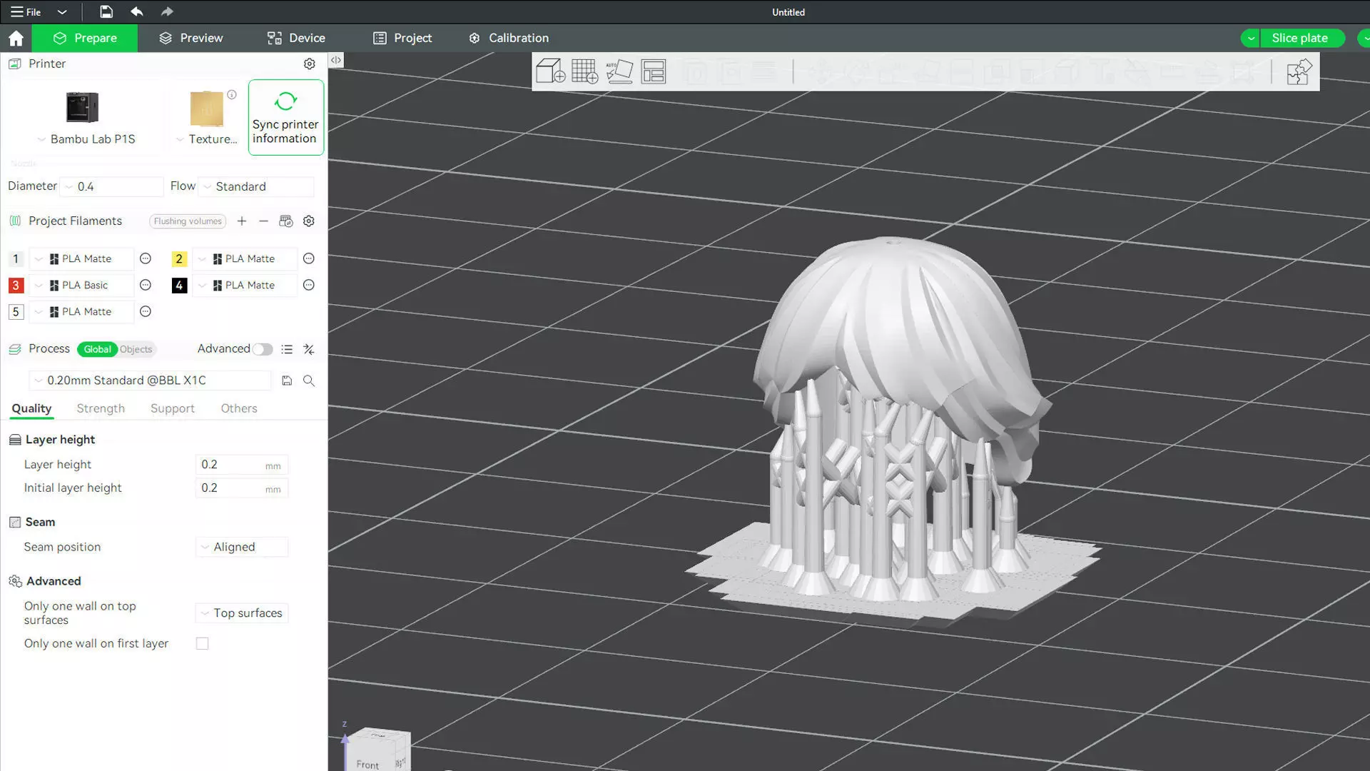 Custom3Dprint Minifigure Accessory - Minifigure Hair S2 - 104 3D print model_3