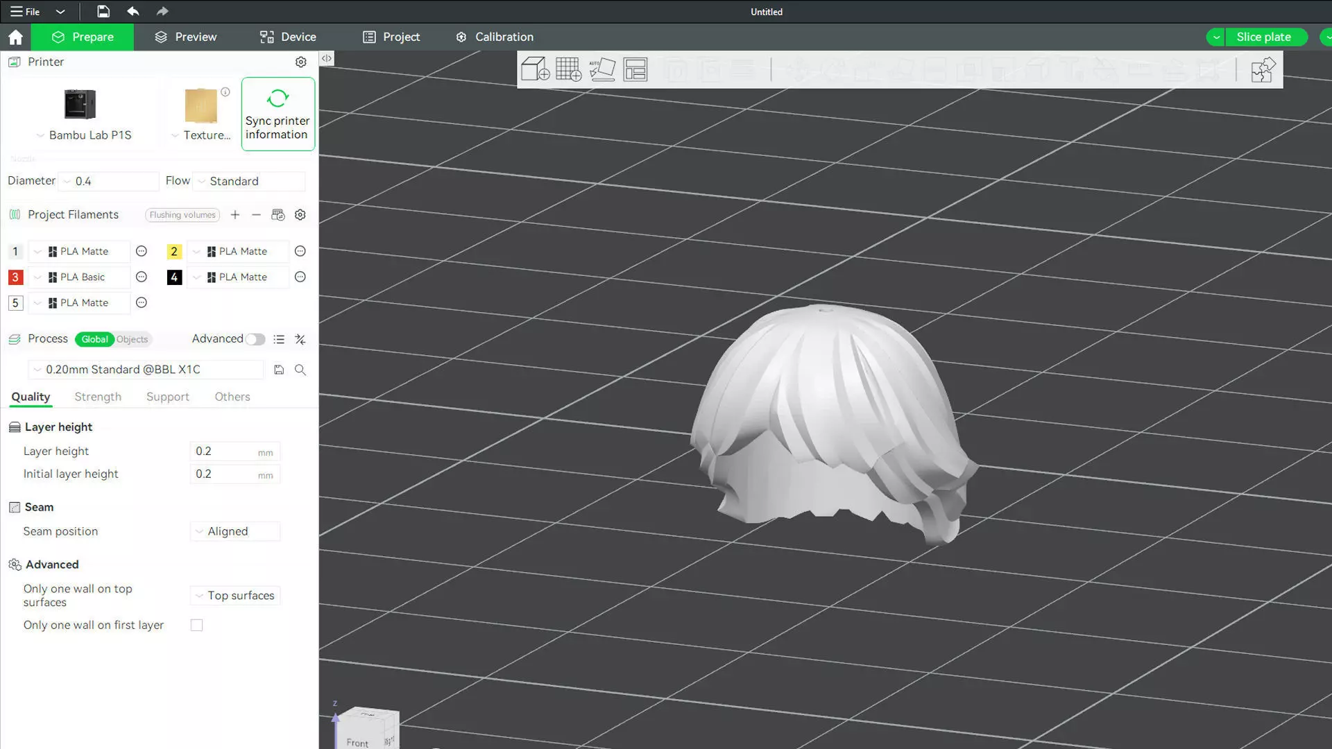 Custom3Dprint Minifigure Accessory - Minifigure Hair S2 - 104 3D print model_2