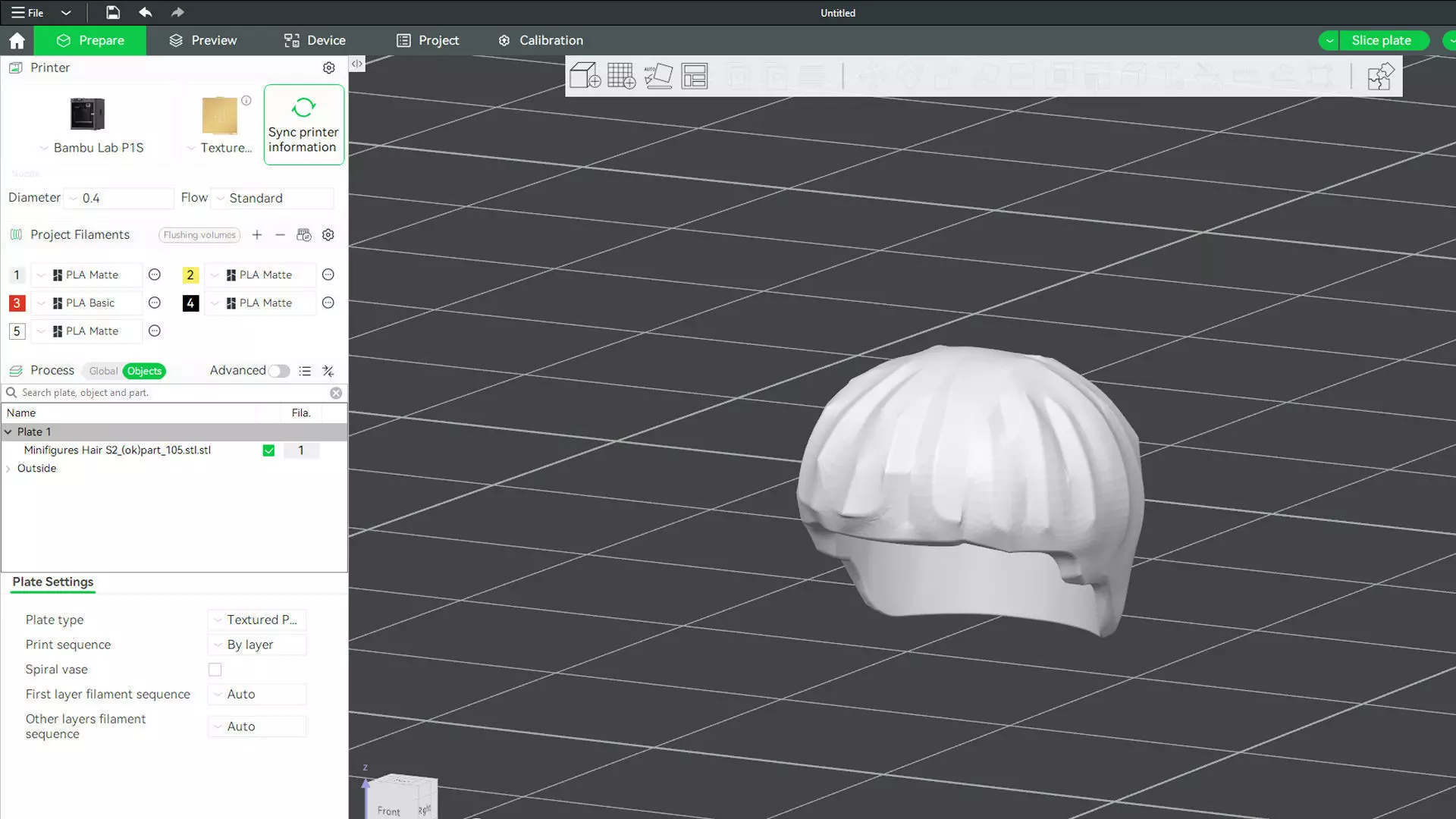 Custom3Dprint Minifigure Accessory - Minifigure Hair S2 - 106 3D print model_2