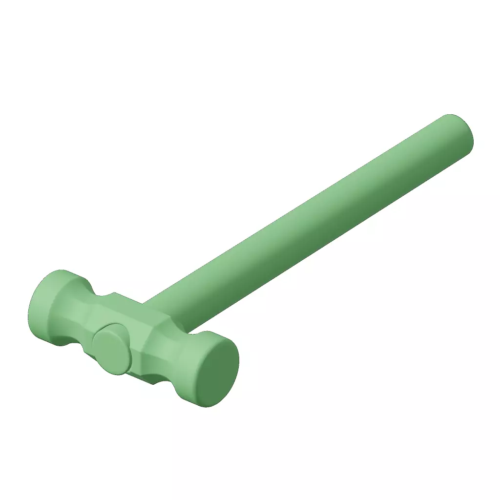 Plastic Carpentry Hammer Toy 3D model_0