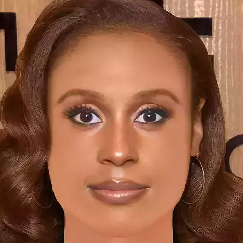 Issa Rae Head - No Hair - Low poly head for game