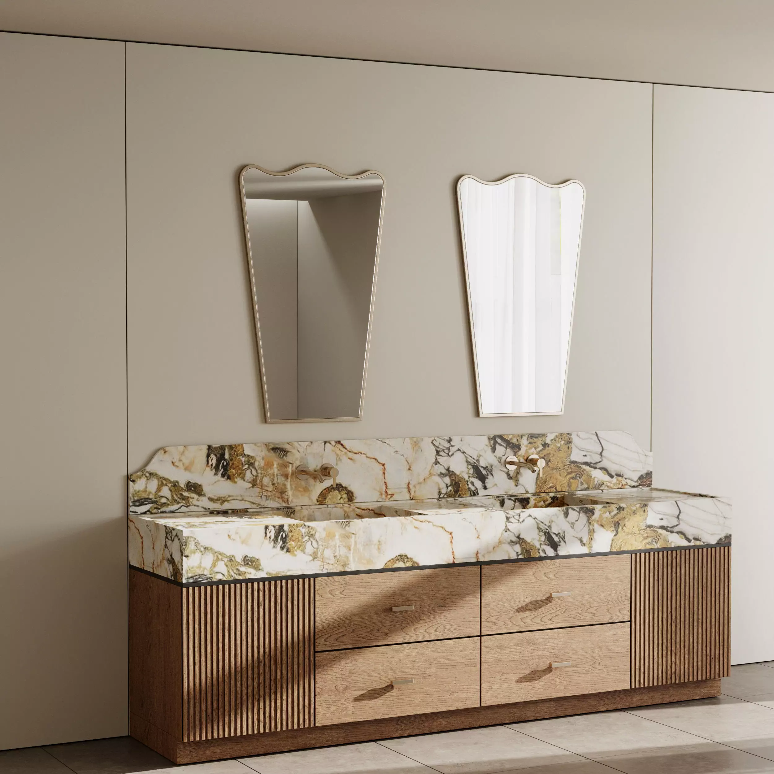 Bathroom furniture by Fauset Bathroom 198 Low-poly 3D model