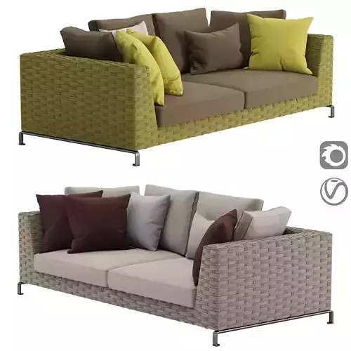 Ray Outdoor Fabric Sofa v2