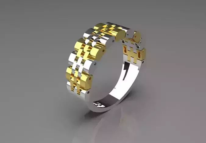 Men rolex STL 3D gold ring  model ror0040