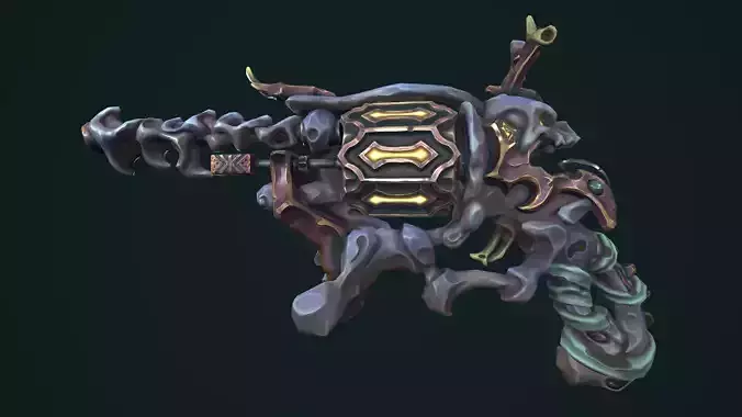 Stylized undead revolver
