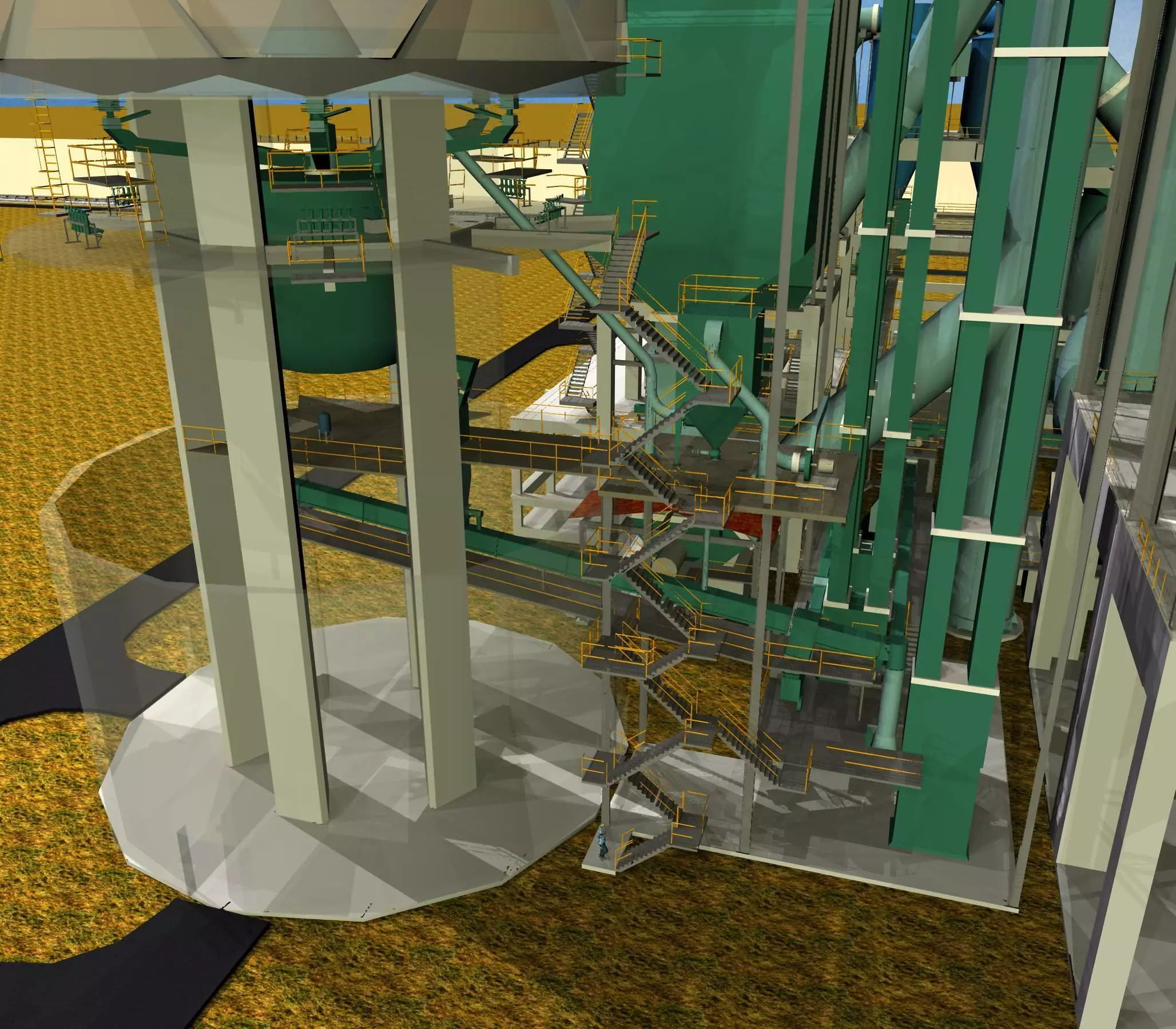 Control Feed Silo Kiln Feed Free 3D model_0