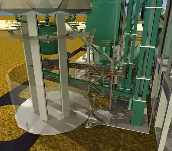 Control Feed Silo Kiln Feed Free 3D model