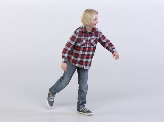 Tim 0209 Child Standing Leaning Forward