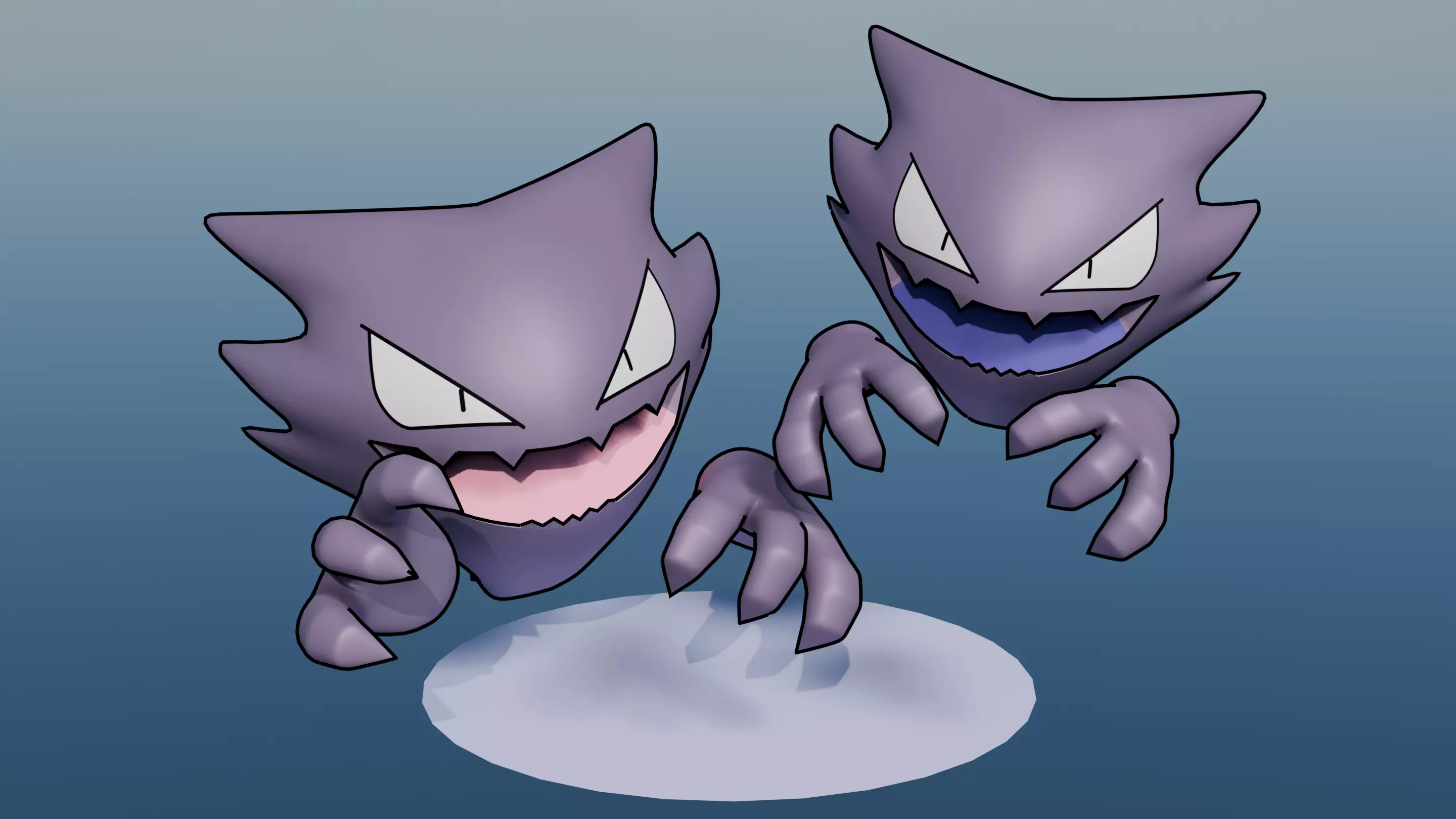 Pokemon Haunter and Shiny Version 3D model