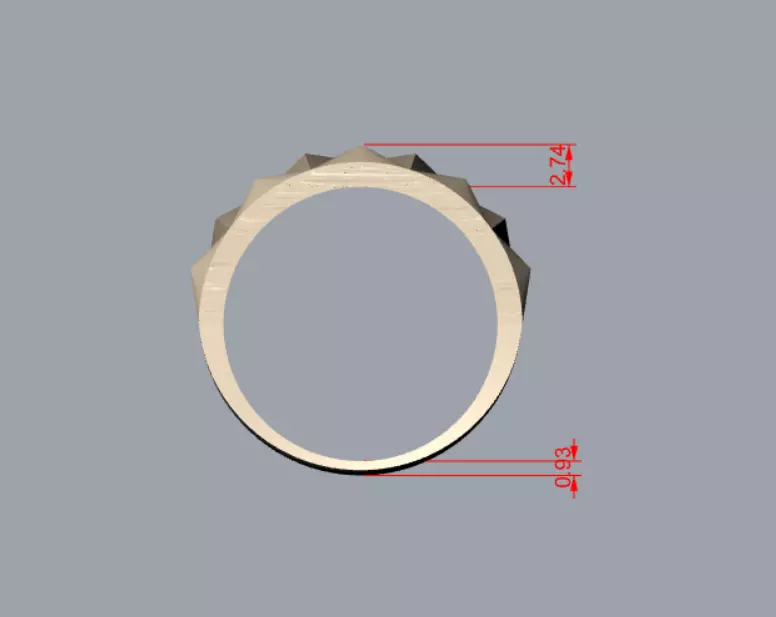 Golring21 Carved ring 3D print model_5