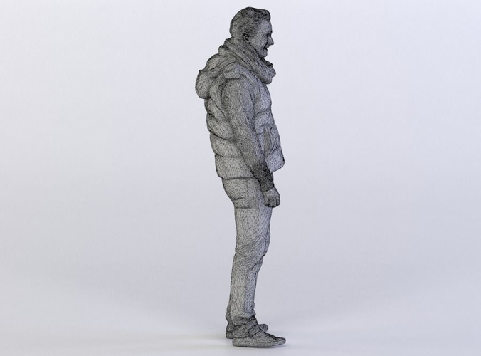 Ben 0192 Man in a Vest Standing, Arm in a Pocket