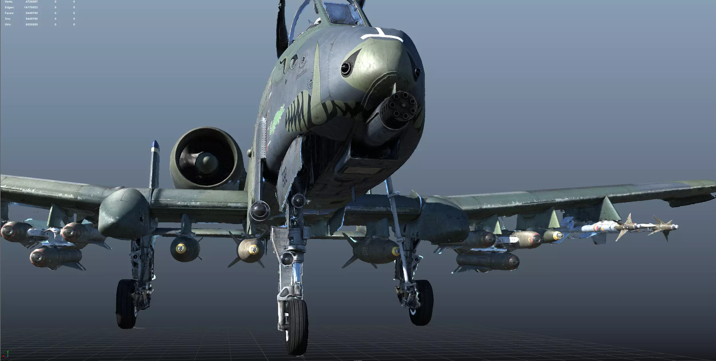 A-10 Thunderbolt High Quality 3d scan 3D model_11
