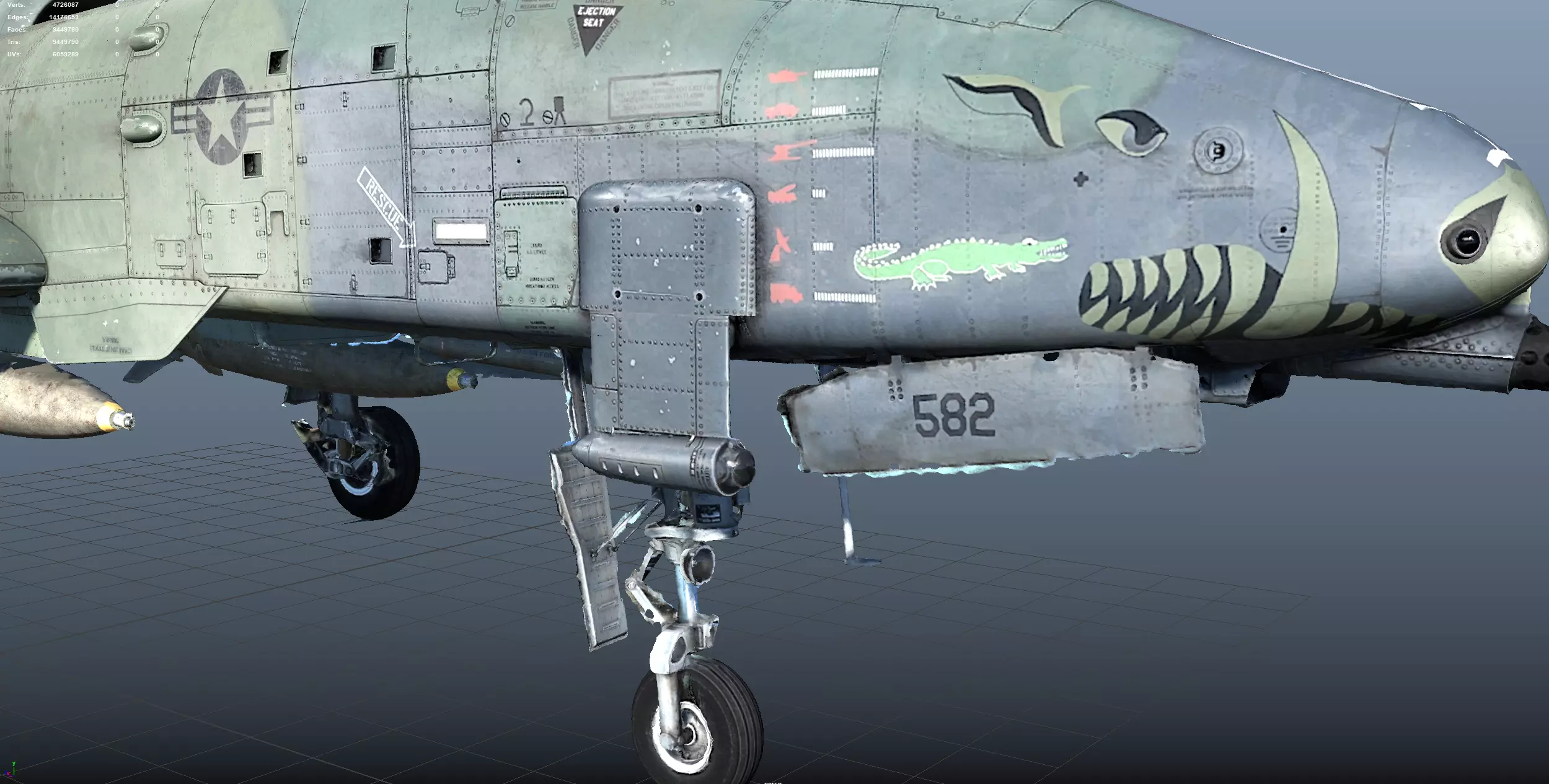 A-10 Thunderbolt High Quality 3d scan 3D model_1