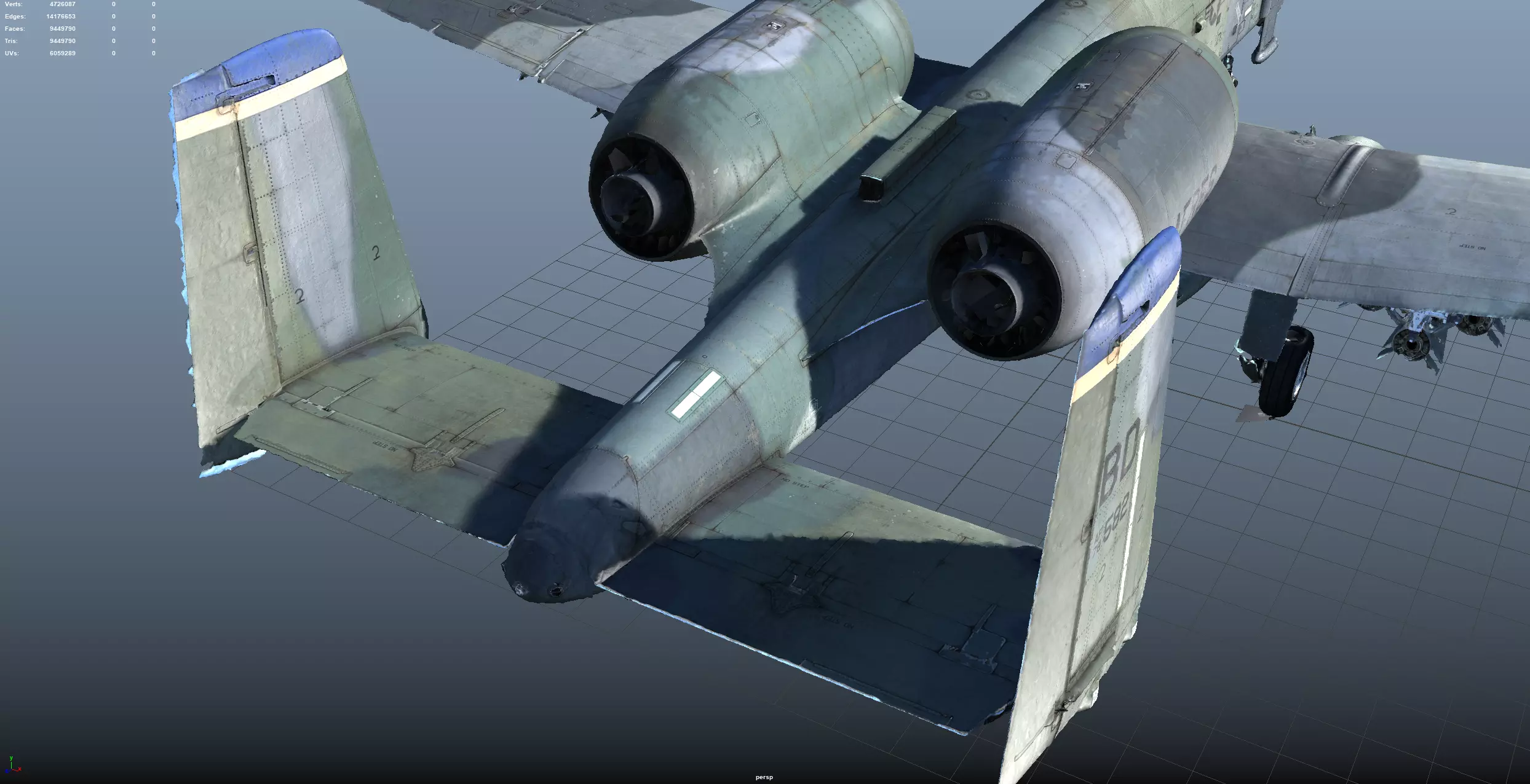 A-10 Thunderbolt High Quality 3d scan 3D model_7