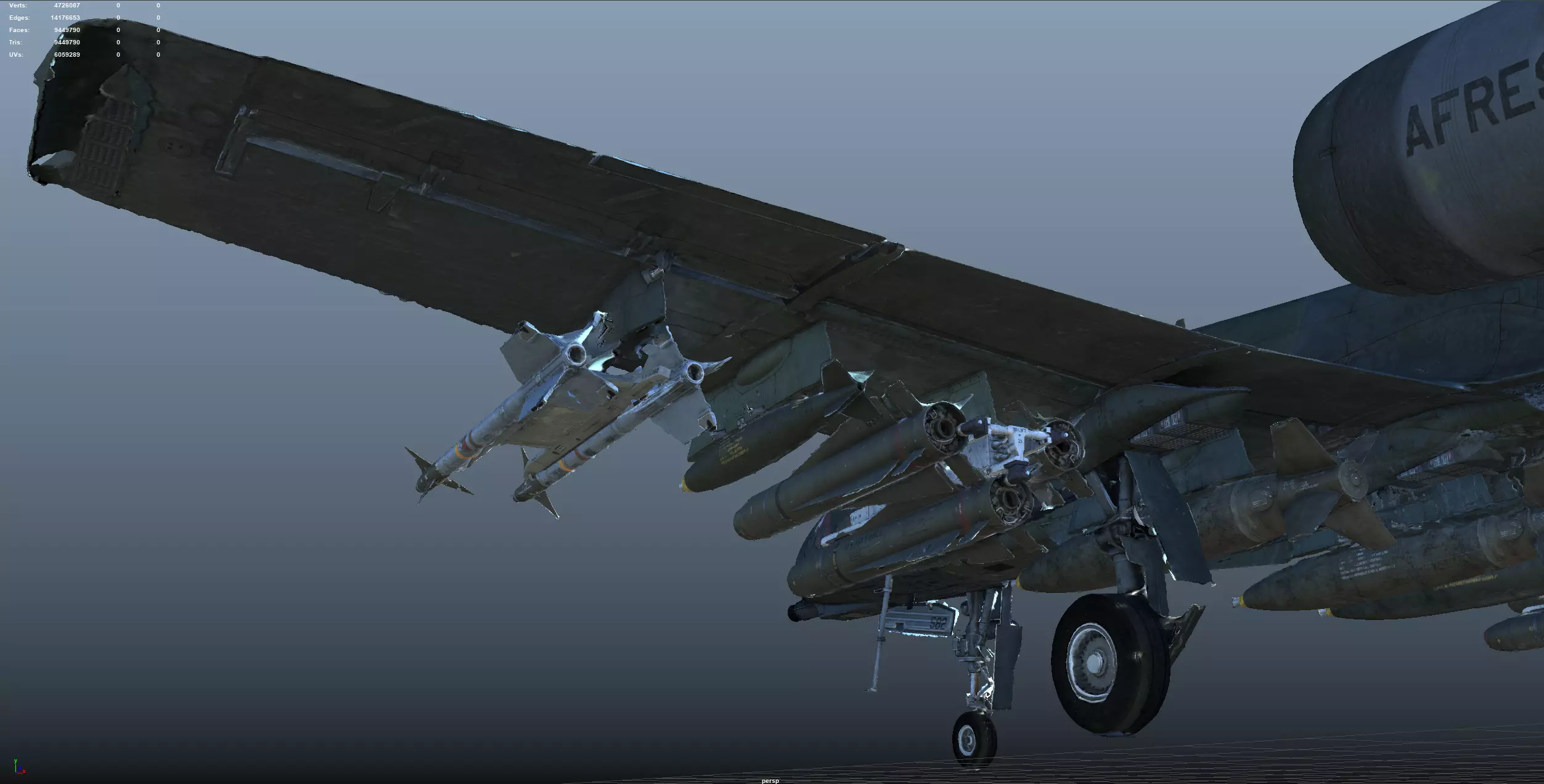 A-10 Thunderbolt High Quality 3d scan 3D model_13