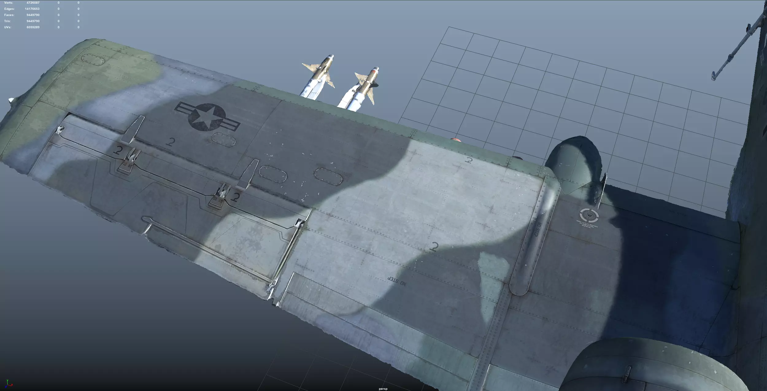 A-10 Thunderbolt High Quality 3d scan 3D model_12