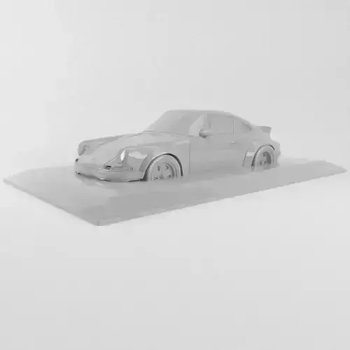 The silhouette of the car 1990 Porsche 911 Singer