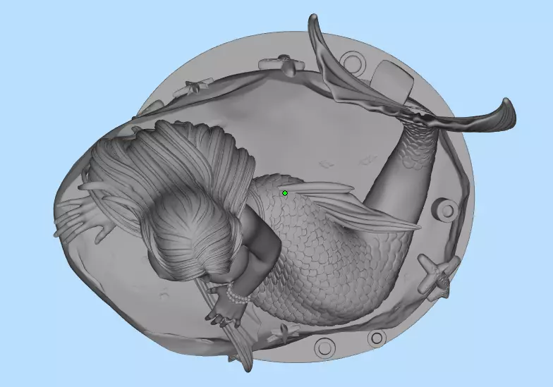 Mermaid Queen Statue for SLA Resin 3D Printing 3D print model_14