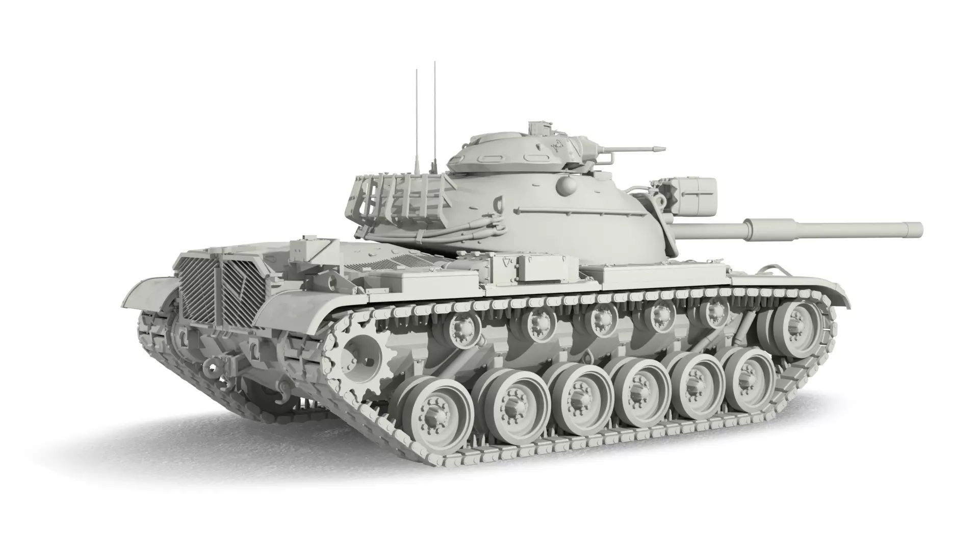 M60 Patton 3D print model_2