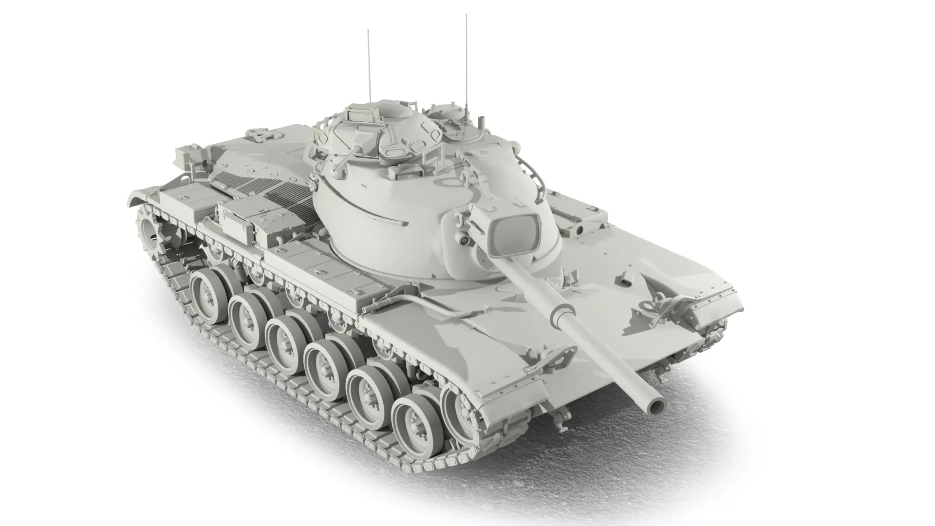 M60 Patton 3D print model_6