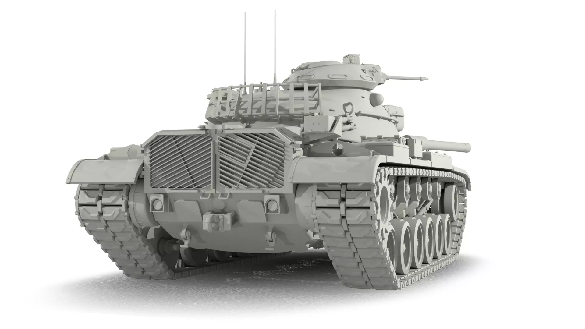M60 Patton 3D print model_5