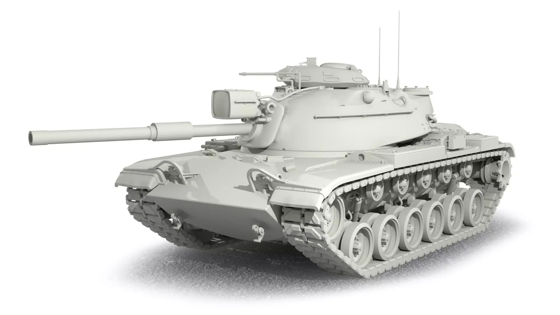 M60 Patton 3D print model_3
