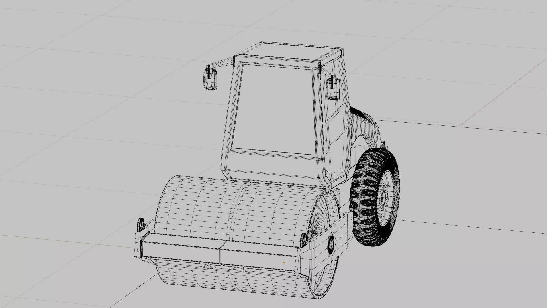 Road roller 3D model_15