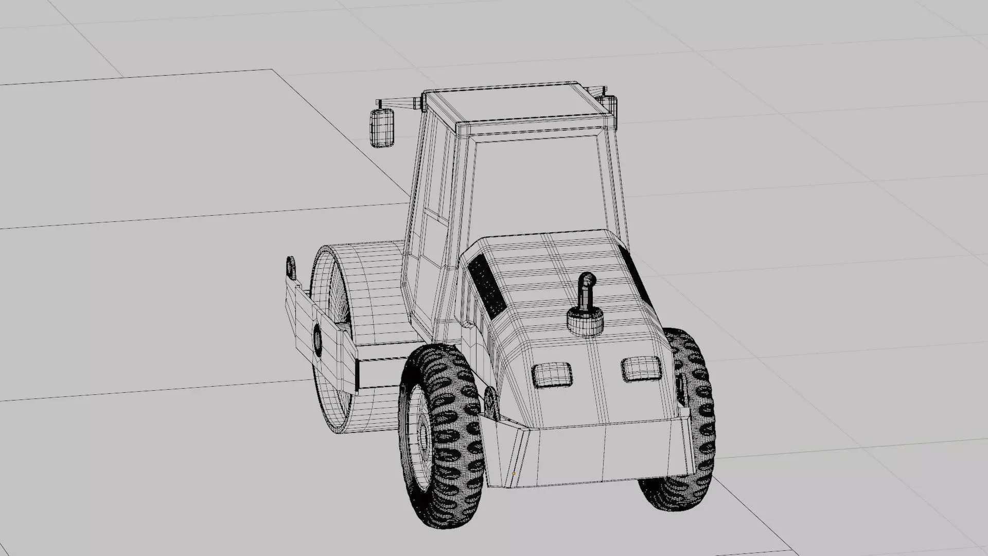 Road roller 3D model_7