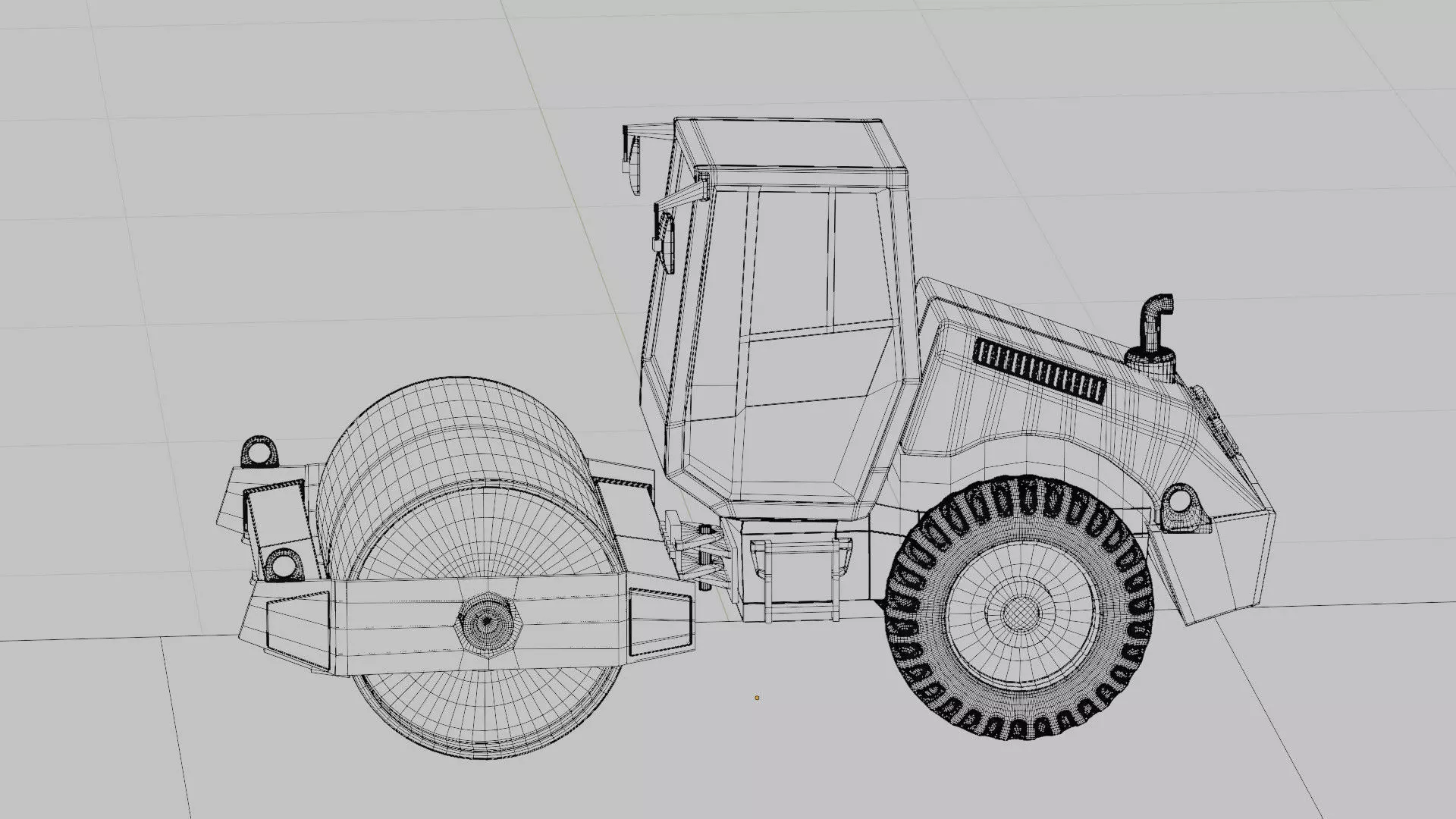 Road roller 3D model_11