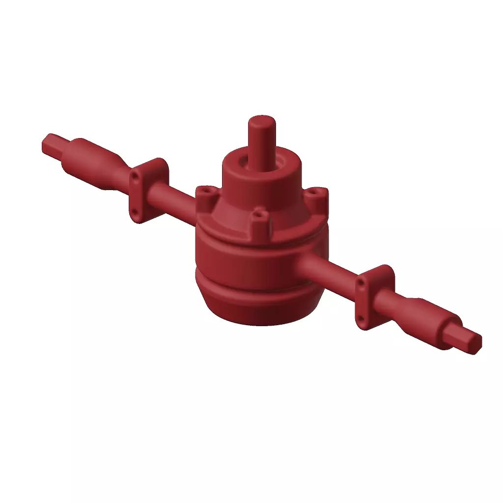 Plastic Truck Axle Toy 3D model