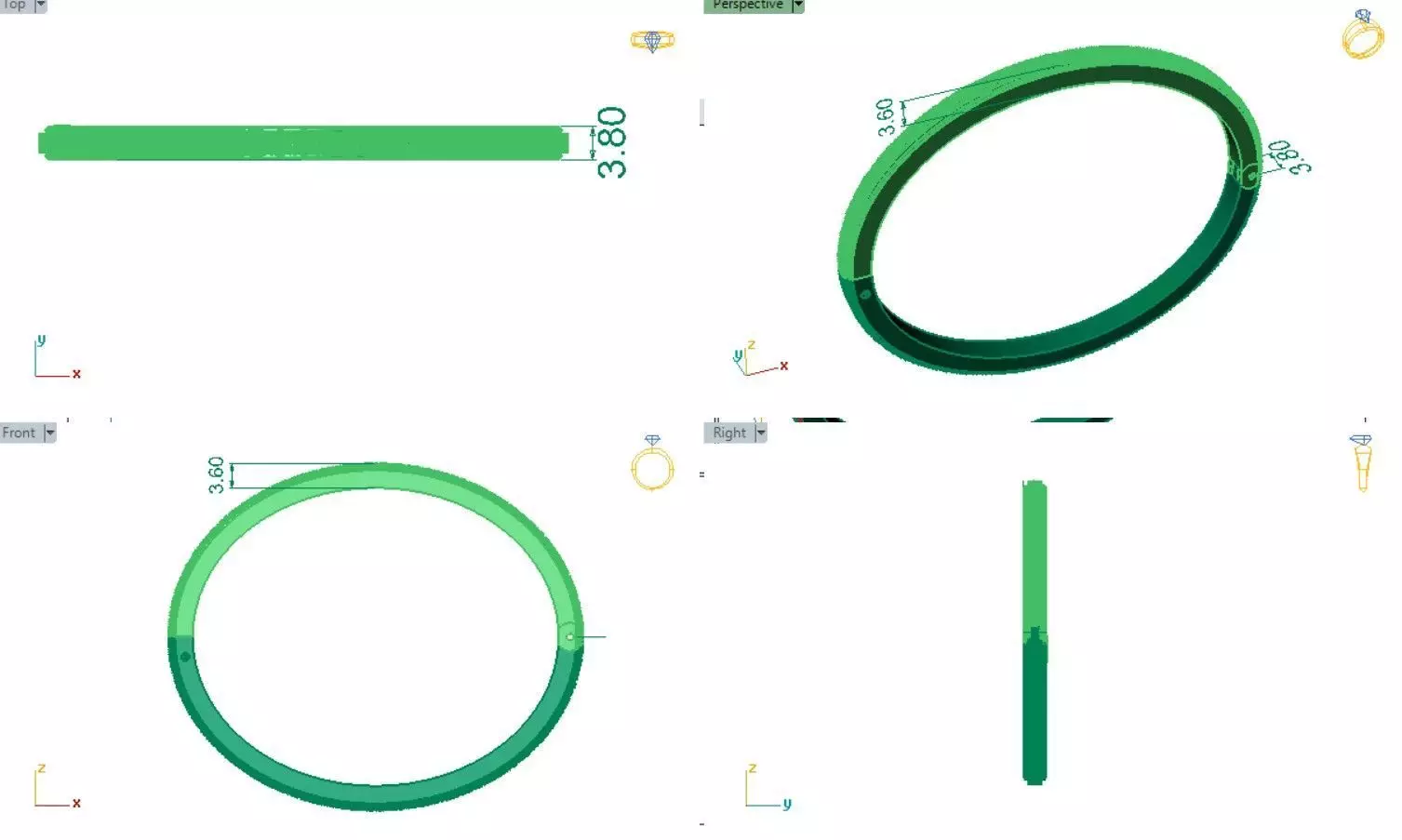 piaget Possession bracelet 3d model  3D model_4