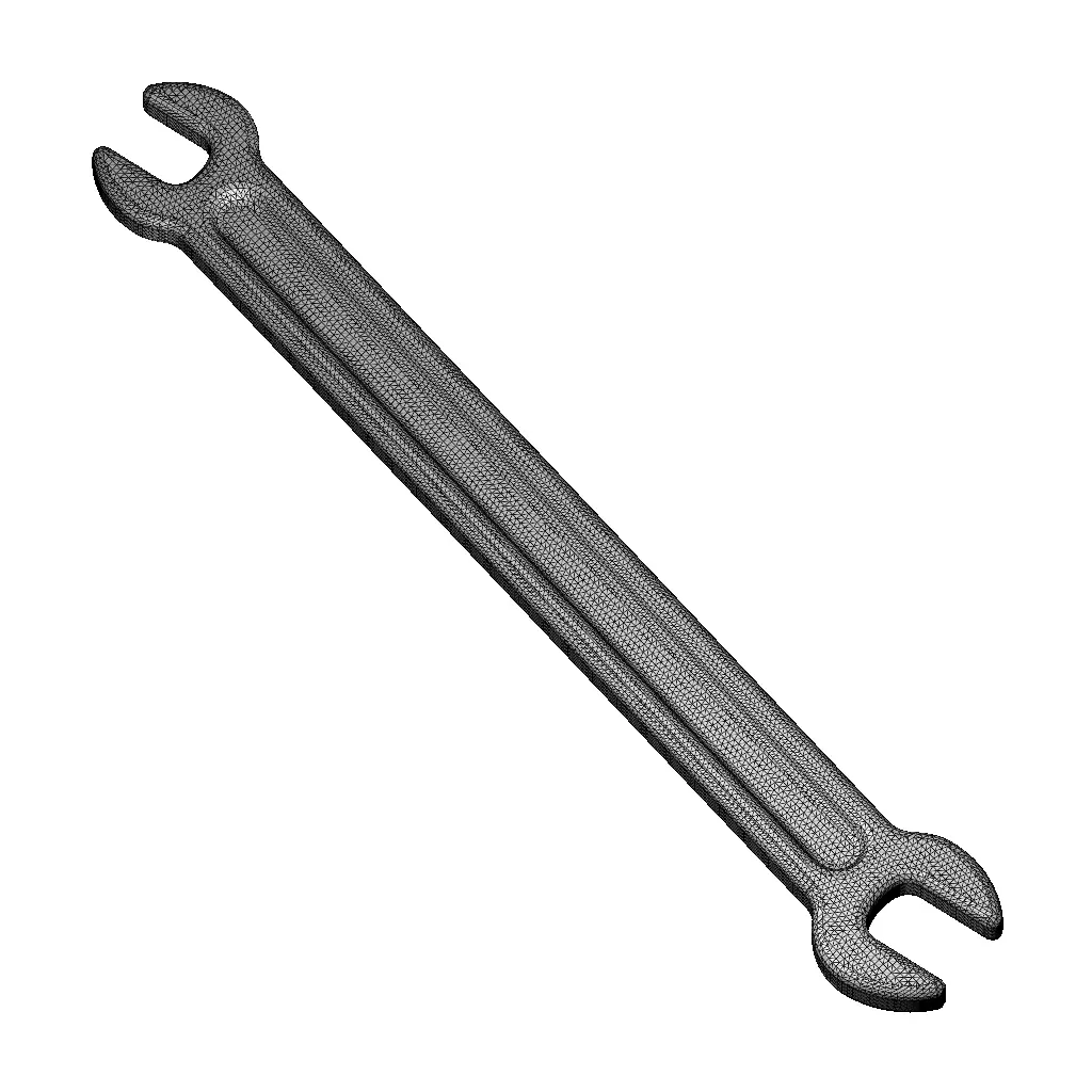 Plastic Double End Spanner Toy 3D model_4