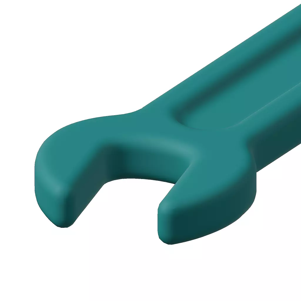 Plastic Double End Spanner Toy 3D model_2
