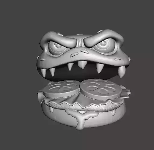 BURGER MIMIC MONSTER FIGURE MODEL SCULPTURE STATUE ORNAMENT