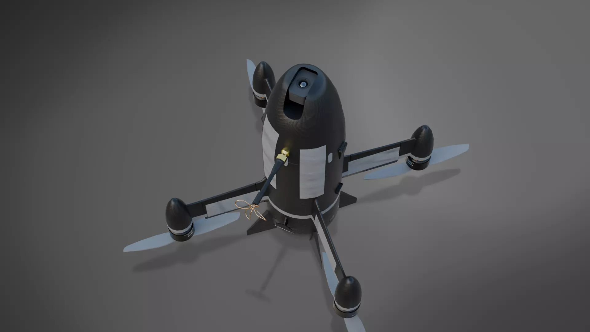P1-Sun Ukrainian Interceptor Drone Low-poly 3D model