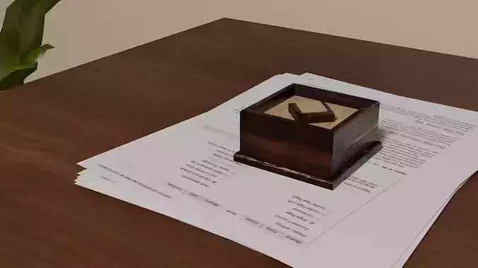 Wood Block Paper Weight