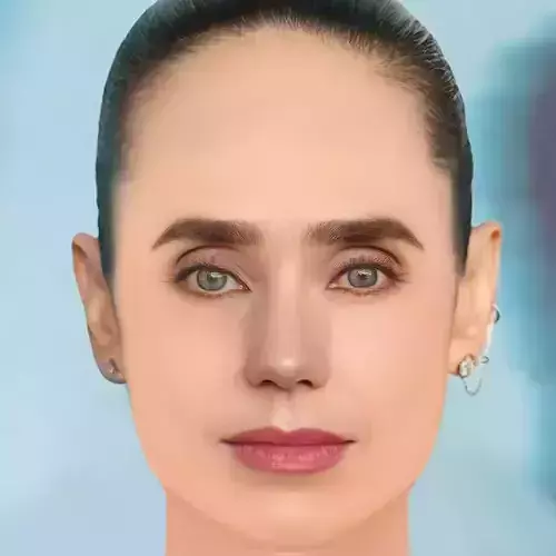 Jennifer Connelly Head - No Hair - Low poly head for game