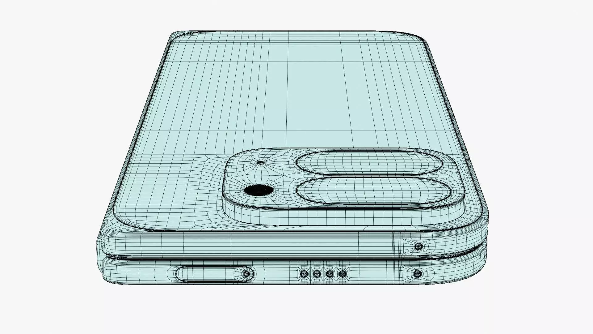 Google Pixel 10 Pro Fold Jade Low-poly 3D model_17