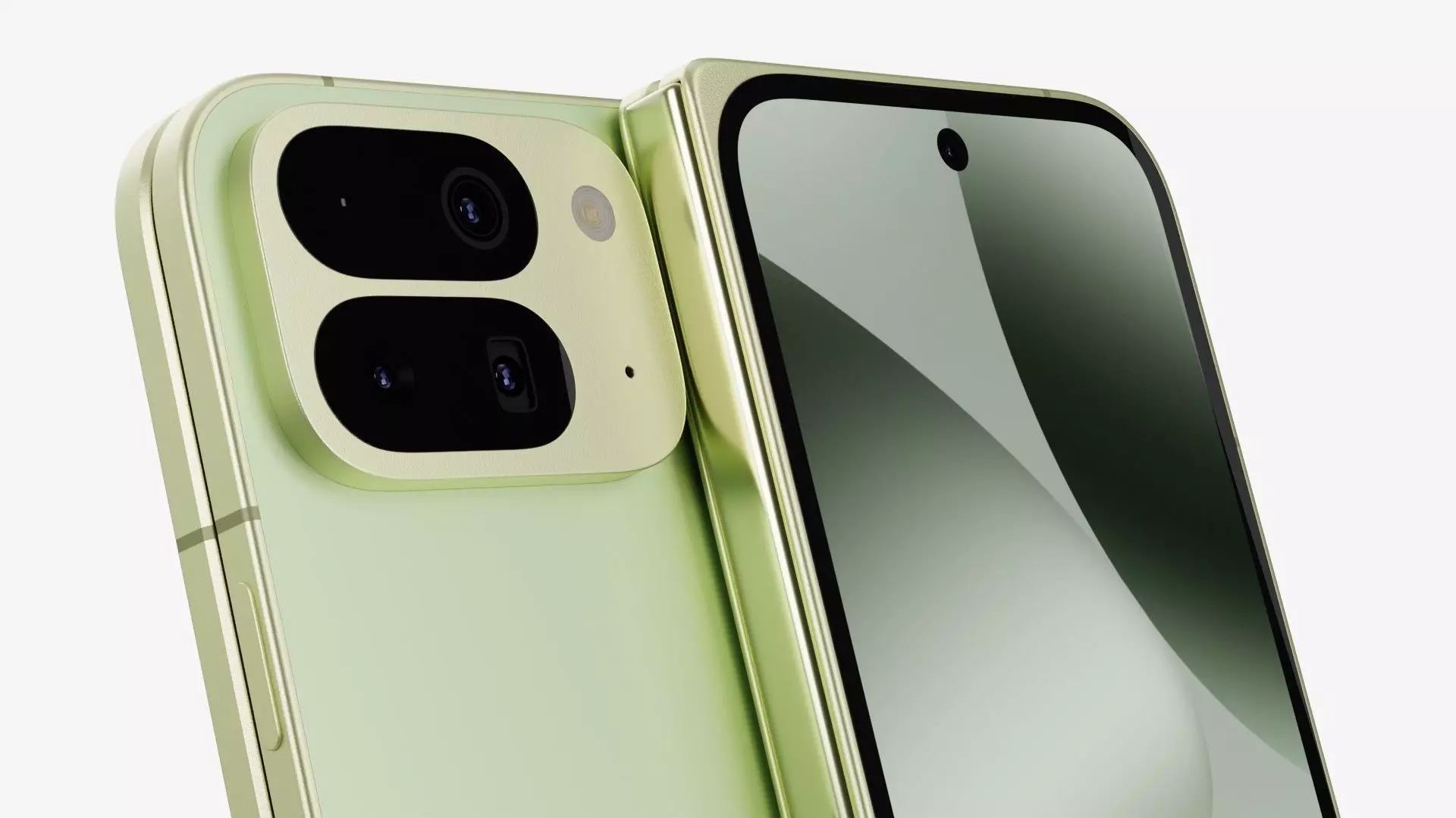 Google Pixel 10 Pro Fold Jade Low-poly 3D model_3